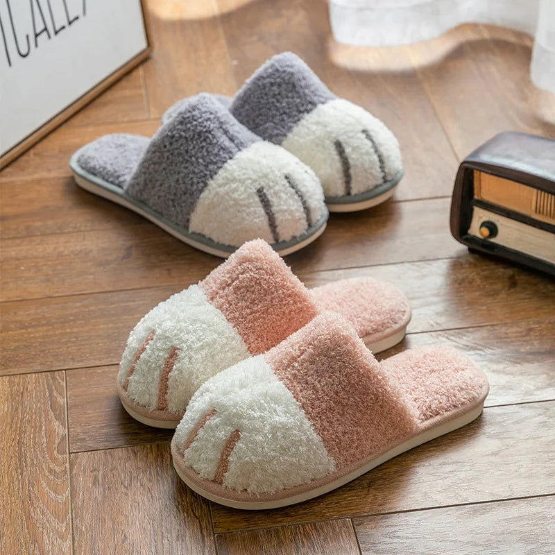 Zapatilas de ir por casa de felpa patitas