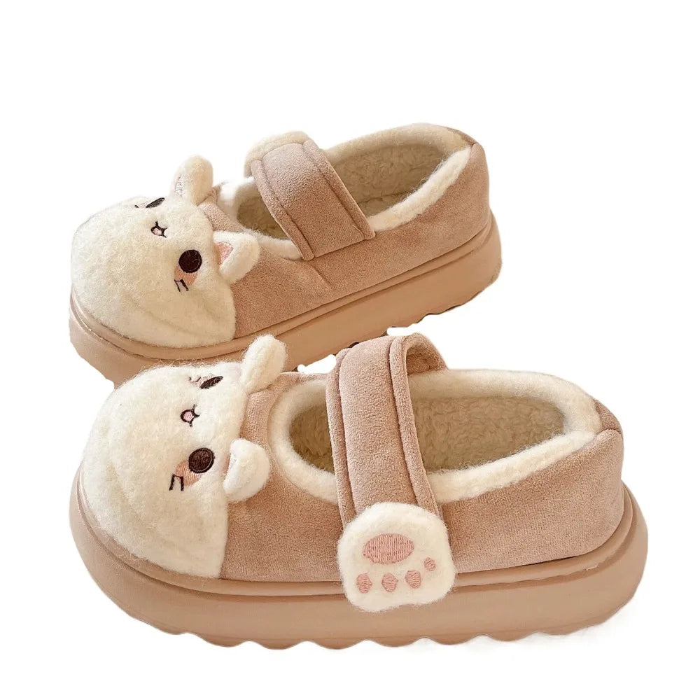Zapatillas adorables gatete felpa
