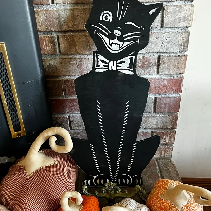 Letrero 2D gato negro
