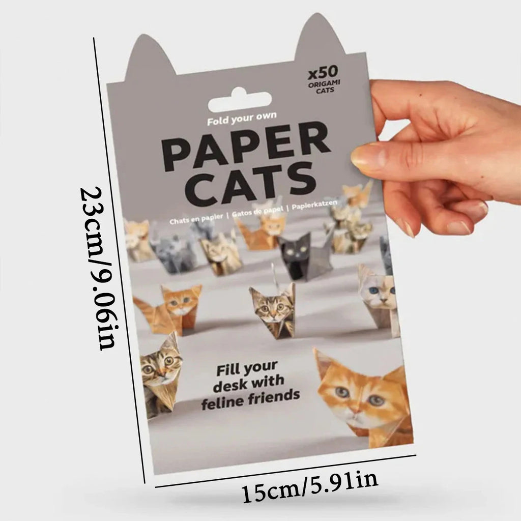 Origami 3D Gato | Figura de Papel Kawaii