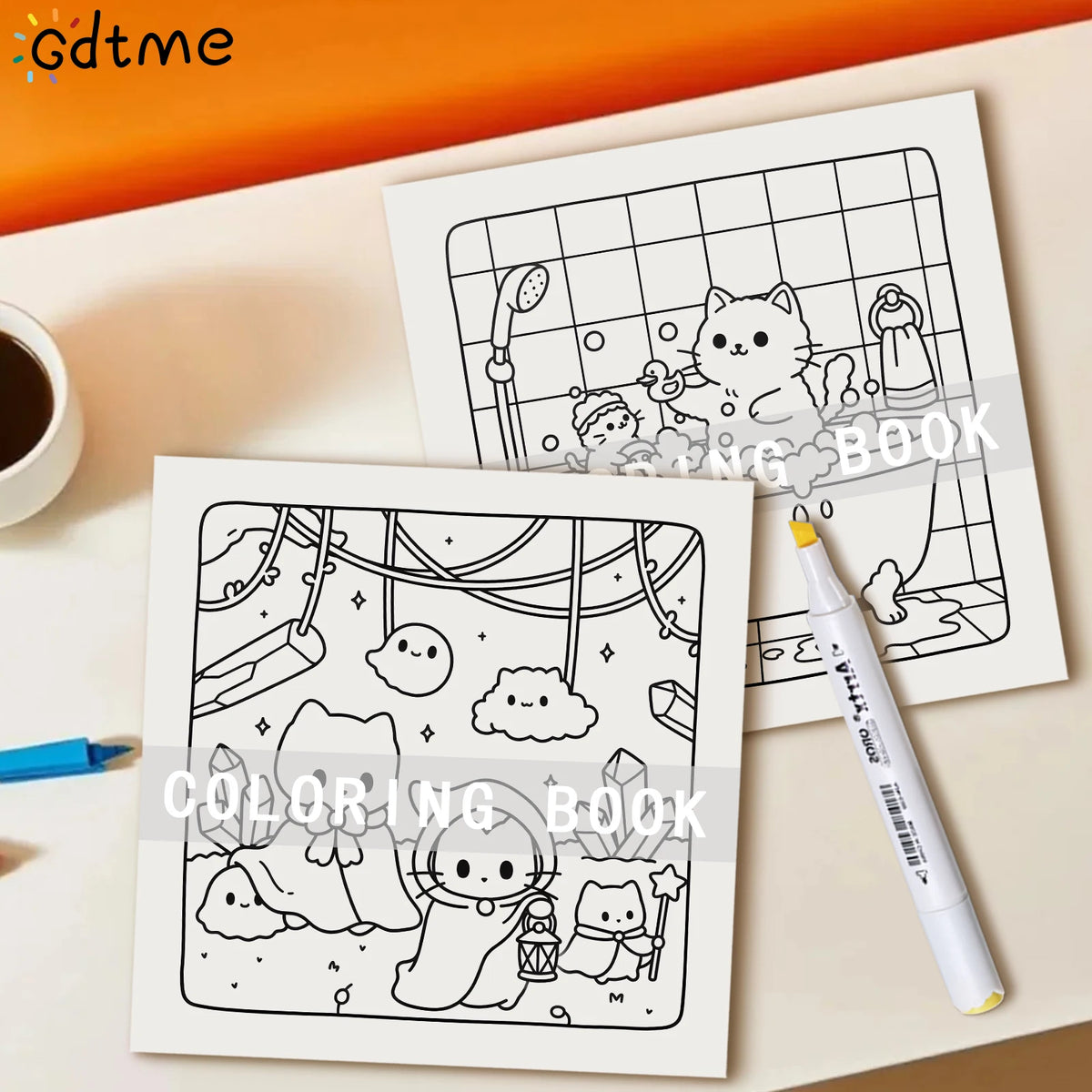 SPOOKSY CATS Libro para Colorear adultos y niños