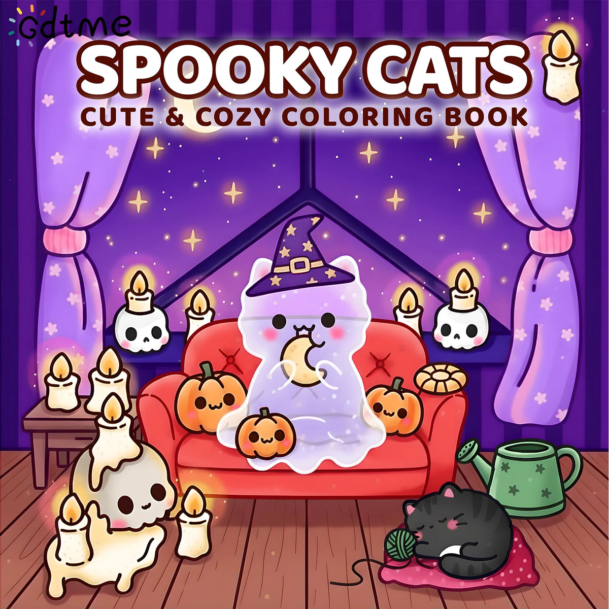SPOOKSY CATS Libro para Colorear adultos y niños