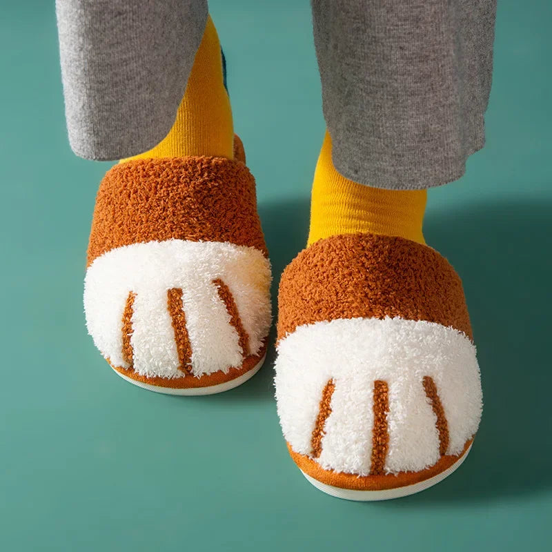 Zapatilas de ir por casa de felpa patitas