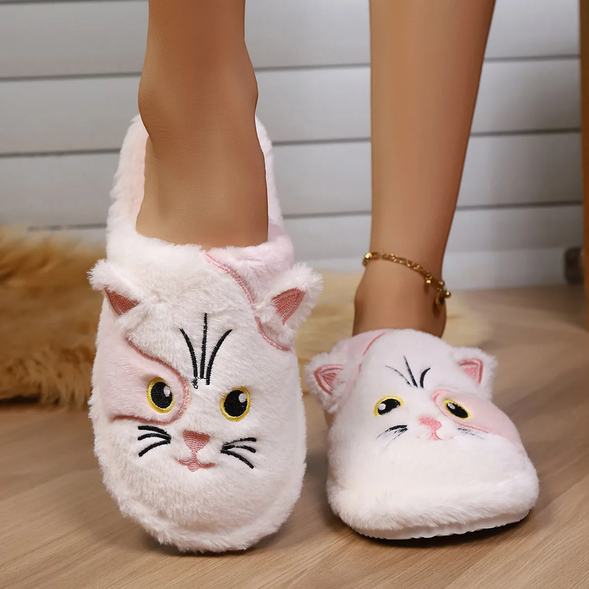 Zapatillas Gato Kawaii de Felpa