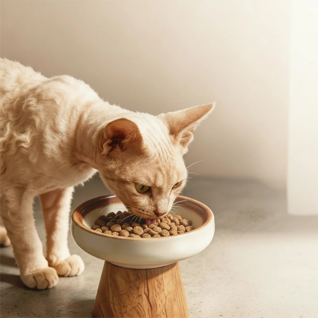 Bol de Cerámica Ergonómico para Gatos
