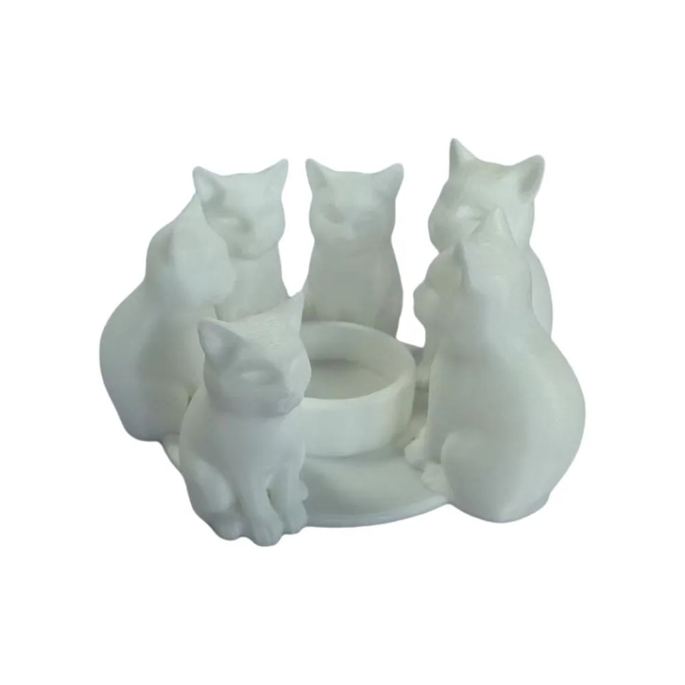 Candelabro gatos negros