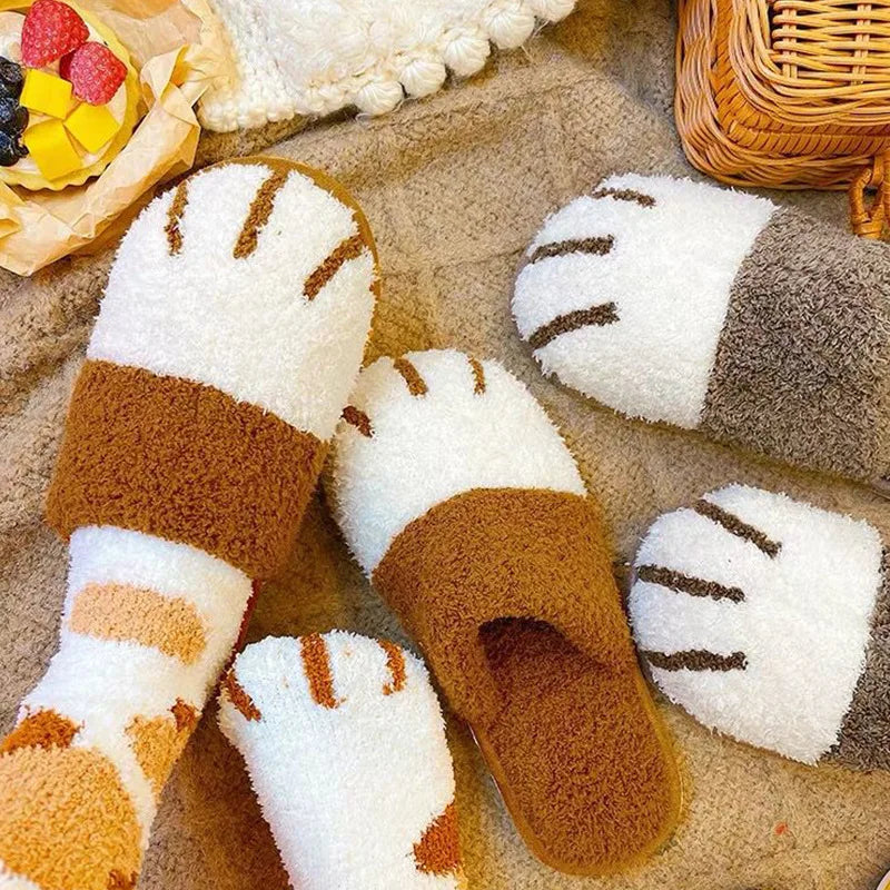 Zapatilas de ir por casa de felpa patitas