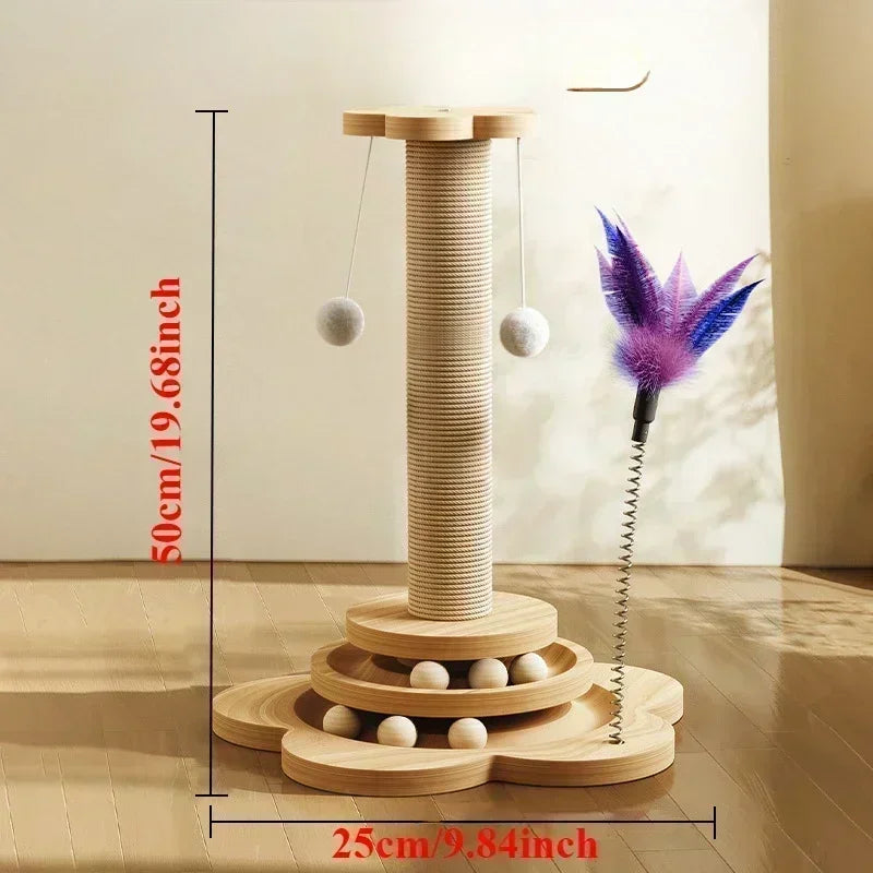 Plataforma giratoria interactiva para gatos