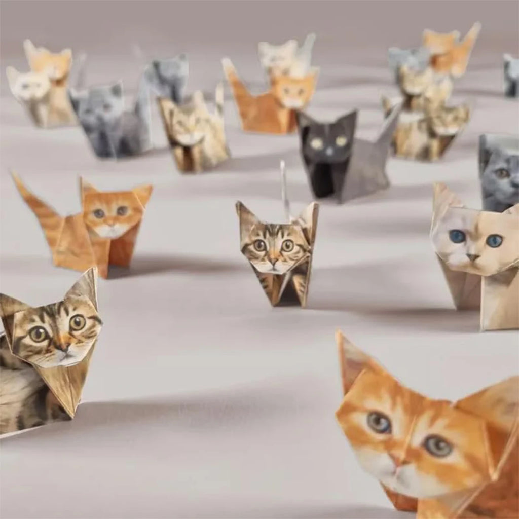 Origami 3D Gato | Figura de Papel Kawaii