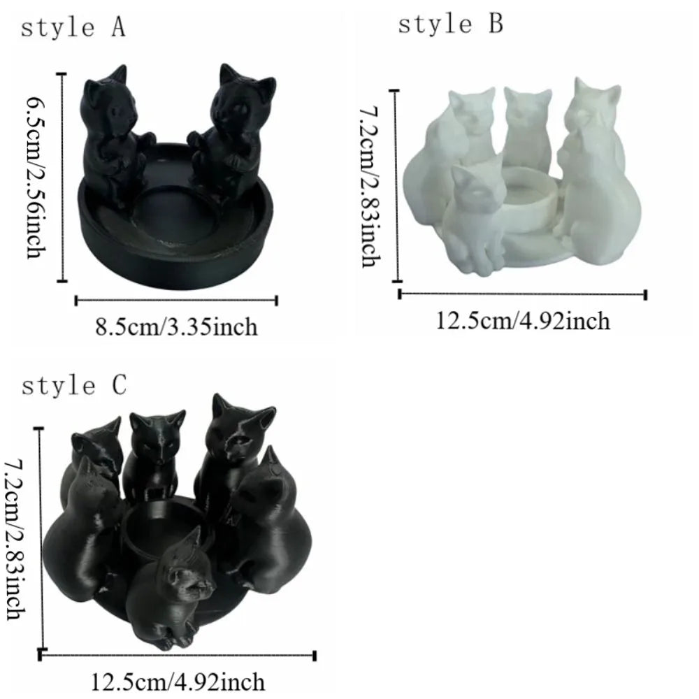Candelabro gatos negros