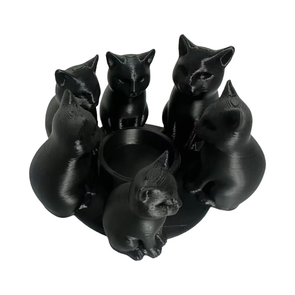 Candelabro gatos negros