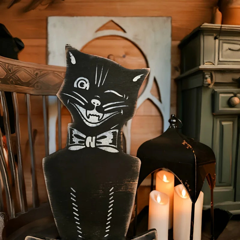 Letrero 2D gato negro