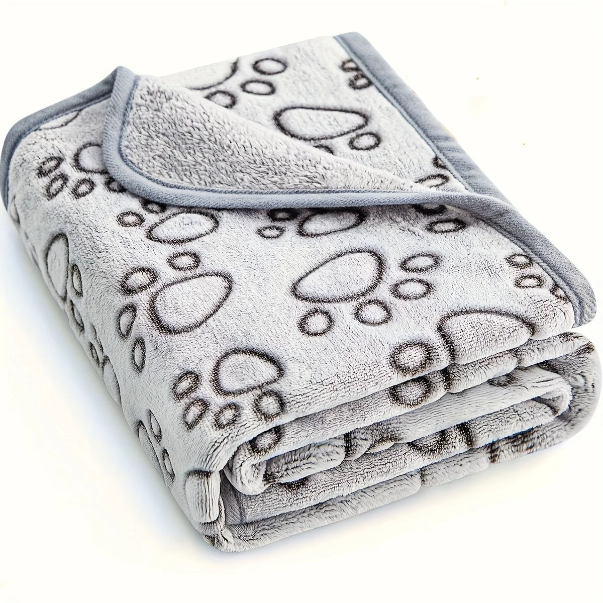 Manta acogedora para gatos con estampado de huellas