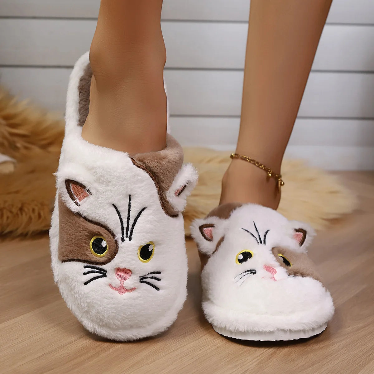 Zapatillas Gato Kawaii de Felpa